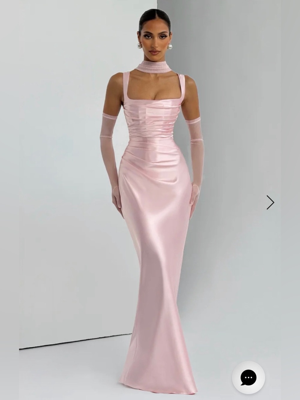 BABYBOO Calanthe Maxi Dress in Blush — Size Medium (size 6) with Scarf!